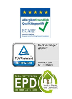 TUV、EPD、ECARF認證